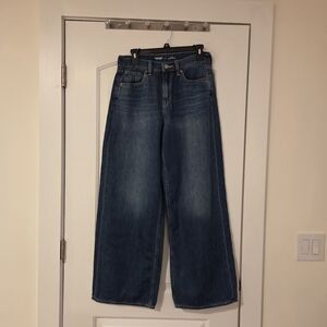 NWOT Old Navy Baggy Wide Leg High-Rise Women's Jeans - Dark Blue Size 4